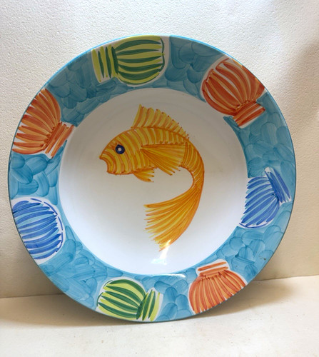 Studio pottery salad - bowl, hand