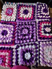 Handmade Crochet Blanket/throw King Size or double 
