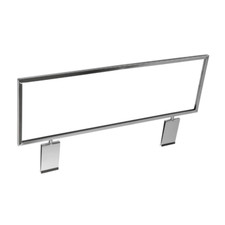 GRID WALL POSTER HOLDER OR GRIDWALL MESH SIGN HOLDER CHROME OR GRIDWALL HEADER 