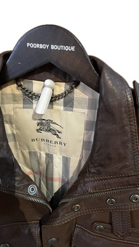 Burberry brown leather coat - burberry,