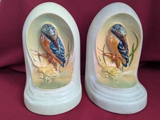 A Pair of Vintage Bossons Chalkware Kingfisher Bookends