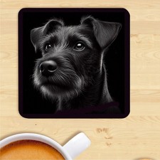 Patterdale Terrier Coaster, Dog Print,  Gift, Present