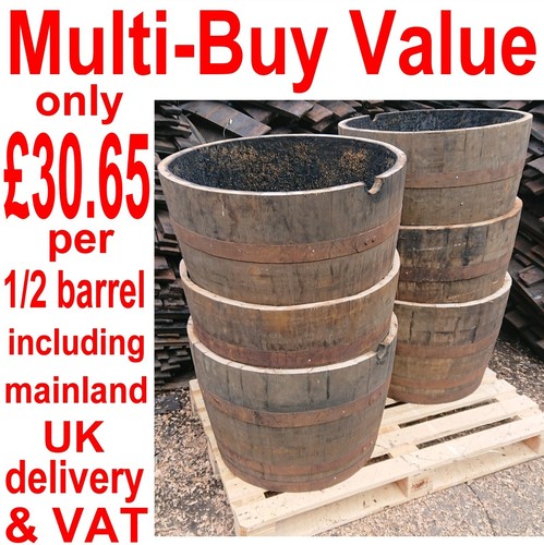 Half oak barrel plant - half,