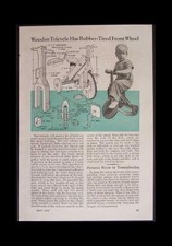 Wooden Tricycle 1945 How-To build PLANS WWII Shortages