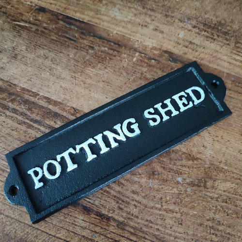 Cast iron sign potting - cast,