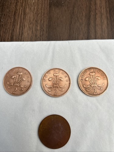 1971 two pence coins - two,