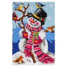 Snowman Latch Hook Kit, Rug
