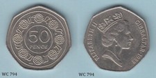 Gibraltar 50p Fifty Pence 1988