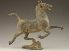 ancient Old Patina Bronze Galloping Horse Treading on a Flying Swallow Statues