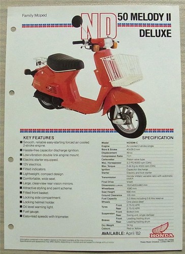 Honda nd50 melody deluxe - honda, ii