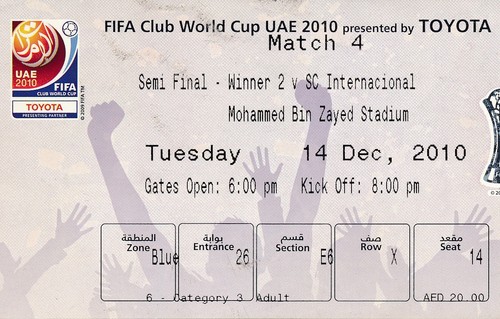 Ticket fifa club world - ticket:, cup