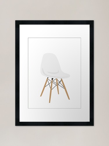 Eames dsw chair framed art - dsw,