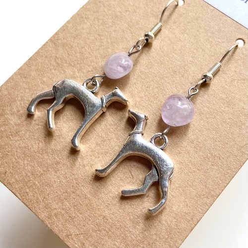 Greyhound whippet earrings - greyhound,