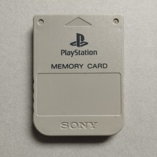 Grey Official PS1 Memory Card - Sony PlayStation One Tested Genuine SCPH-1020 39