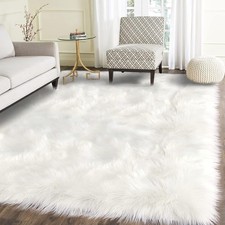 Fluffy Rugs Faux Sheepskin Rug Living Room Bedroom Shaggy Soft Carpet Floor Mat
