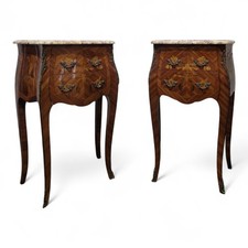 Pair Of Marble Top Bedside