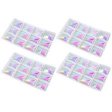 Square Sew on Stone Crystal Clear AB Color Garment Sewing Glass Beads6834