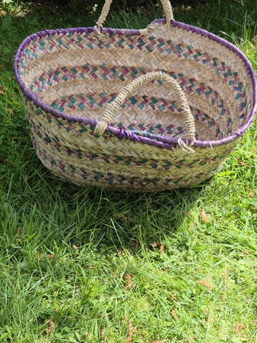 Vintage rafia shopping basket - vintage,