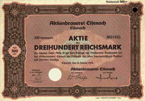 Stock brewery eisenach 1942 - brewery,