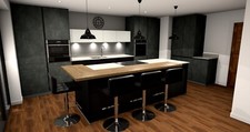 Not Ex-Display - Hacker - German Kitchen - graphite+ silver Cancelled Order