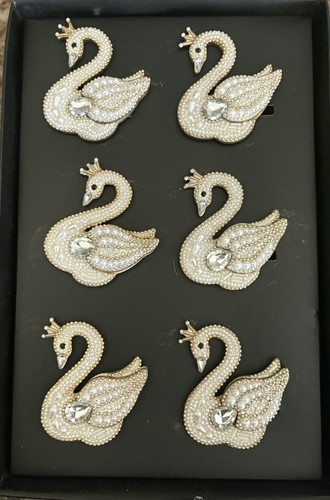 Tahari beaded swan napkin - tahari,