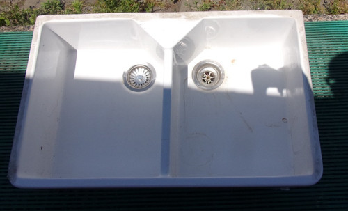White ceramic twin utility - twin,