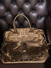 Butler & Wilson Large Gold Mock Croc Handbag & Charm-Christmas New Year Party...
