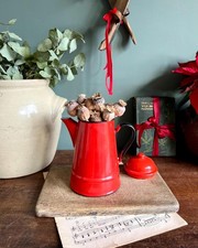 Vintage Red Enamel Coffee Pot