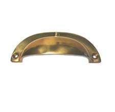 Brass Draw Pull Handle 77mm Canal & Narrowboat 