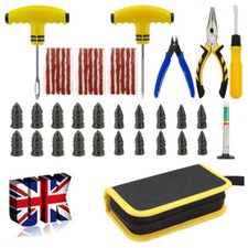 Emergency Tyre Puncture Repair Kit Car Van Motorcycle Tubeless Tire Strip Pliers