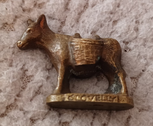 Vintage small brass - brass, donkey