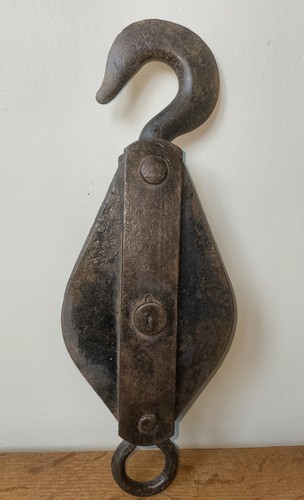 Antique cast iron block - cast,