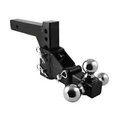3-Ball Adjustable Drop Turn Trailer Tow 2'' Hitch Mount Towing Truck Solid