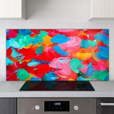 Glass Kitchen Cooker Splashback 140x70 Abstract Painting Watercolour