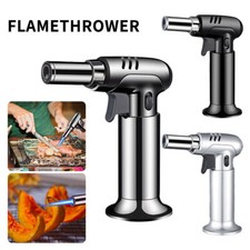 BAKING BLOW TORCH REFILLABLE BUTANE GAS LIGHTER COOKING FLAME WELDING NEW UK