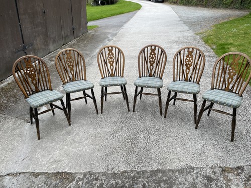 Set wheelback style oak - 6,