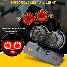Motorcycle LED Turn Signals Brake Light License Plate Integrated Tail Light New