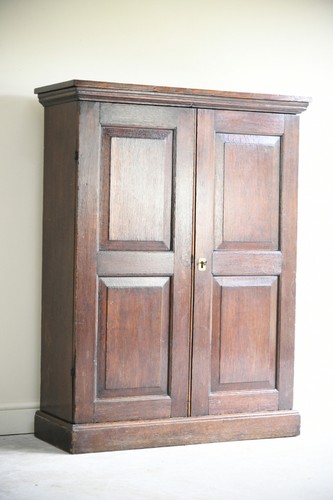 Antique oak panelled - panelled, door