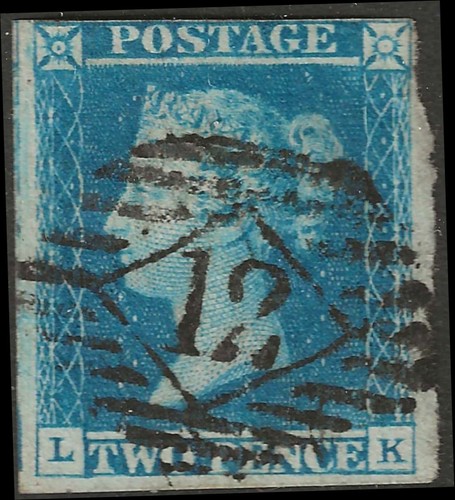 1841 two penny blue - qv,