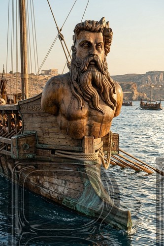Ancient greek trireme ship - ancient,