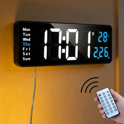 16large digital wall - wall, clockblue