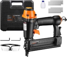 Compressed Air Pneumatic Brad Nail Staple Gun Goggle Case 18GA Nails Staples Set