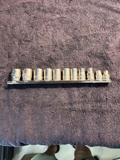 MATCO 3/8 Drive Shallow Metric Socket Set 12 Point 11pc On Rail