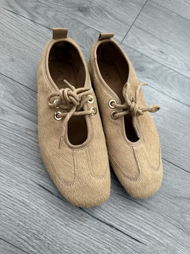 Zara leather horse hair ballet - hair,