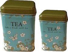 Tea Caddies, retro tin caddy