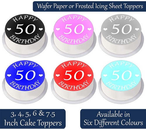 Happy 50th fifty birthday - happy, cake
