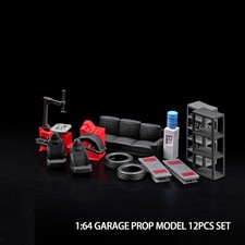 Diorama 1/64 Garage Props Model Car Workshop Tuning Repair Scene Accessory Model