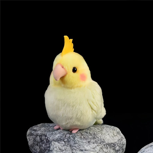 Yellow cockatiel plush toy - yellow,