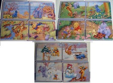 (1437) RARE! Set of All 12 WINNIE POOH PUZZLE + 12 BPZ DRAW NUMBER & COOK
