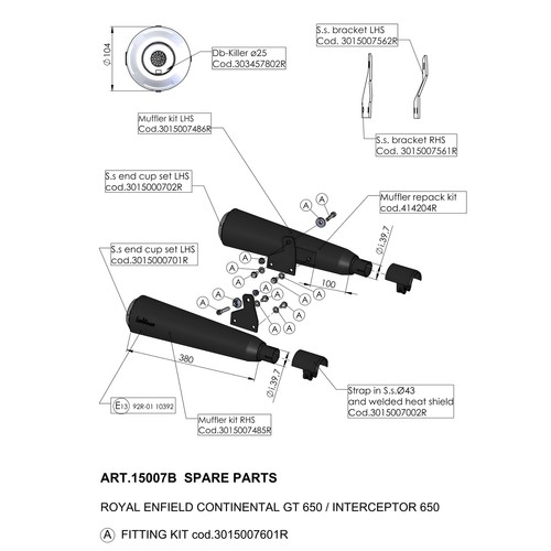 Rear silencer leovince exhaust - rear,